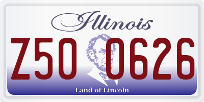 IL license plate Z500626