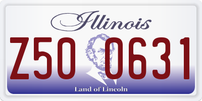 IL license plate Z500631