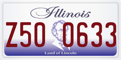 IL license plate Z500633