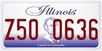 IL license plate Z500636