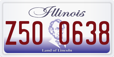 IL license plate Z500638