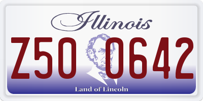 IL license plate Z500642