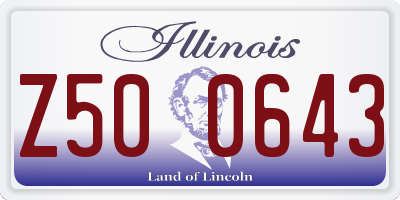 IL license plate Z500643