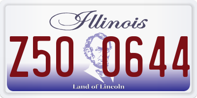 IL license plate Z500644