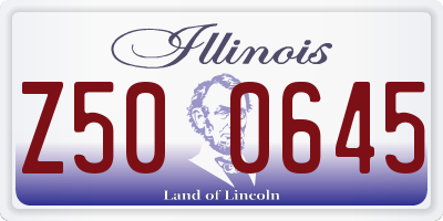 IL license plate Z500645