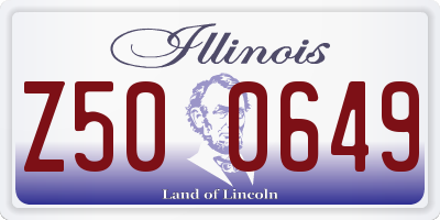 IL license plate Z500649