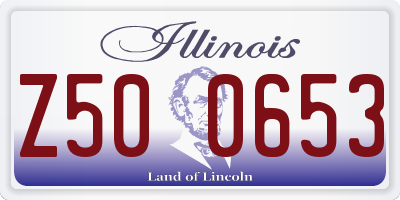 IL license plate Z500653