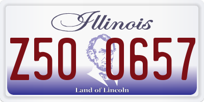 IL license plate Z500657