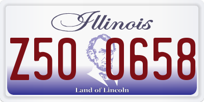 IL license plate Z500658