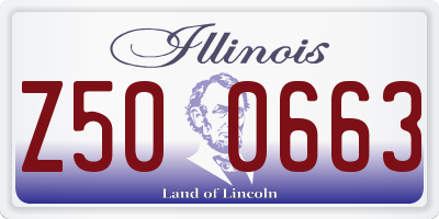 IL license plate Z500663