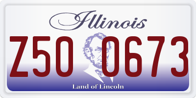 IL license plate Z500673