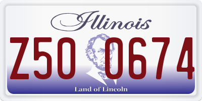 IL license plate Z500674