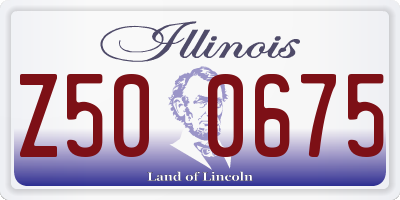IL license plate Z500675