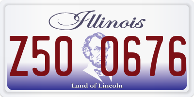 IL license plate Z500676
