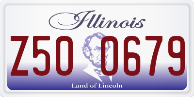 IL license plate Z500679