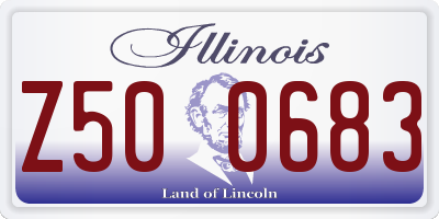 IL license plate Z500683