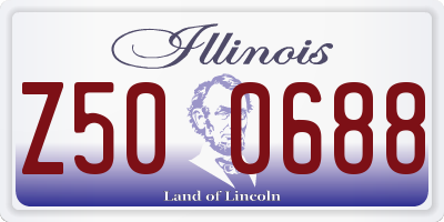 IL license plate Z500688