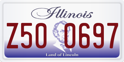 IL license plate Z500697