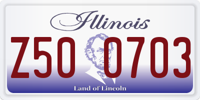 IL license plate Z500703