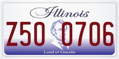 IL license plate Z500706