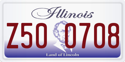 IL license plate Z500708