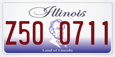 IL license plate Z500711