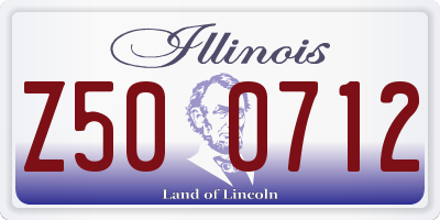 IL license plate Z500712