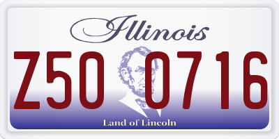 IL license plate Z500716
