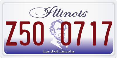 IL license plate Z500717