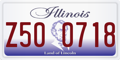 IL license plate Z500718