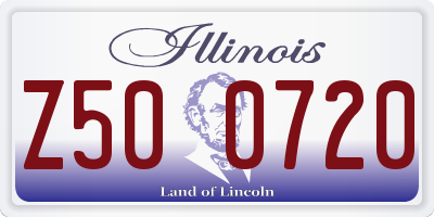 IL license plate Z500720