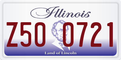 IL license plate Z500721