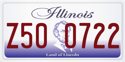 IL license plate Z500722