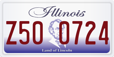 IL license plate Z500724