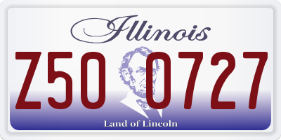 IL license plate Z500727