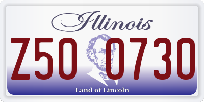 IL license plate Z500730