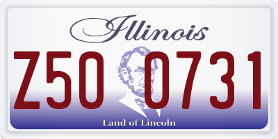 IL license plate Z500731