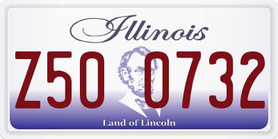 IL license plate Z500732