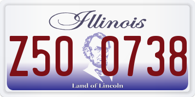 IL license plate Z500738