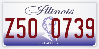 IL license plate Z500739