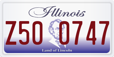 IL license plate Z500747