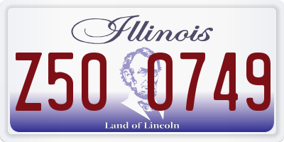 IL license plate Z500749