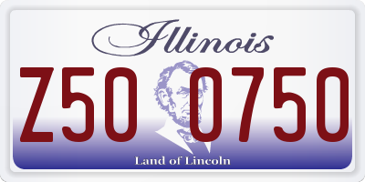 IL license plate Z500750