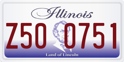 IL license plate Z500751