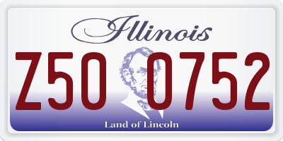 IL license plate Z500752