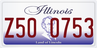 IL license plate Z500753