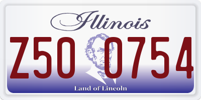 IL license plate Z500754