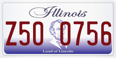 IL license plate Z500756