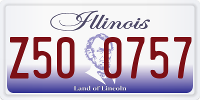 IL license plate Z500757