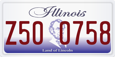 IL license plate Z500758